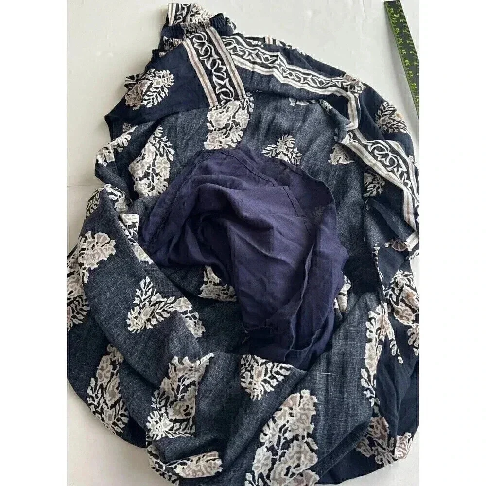 Kori America Womens Navy Blue Floral Off The Shoulder Maxi Dress Size S - Picture 11 of 12